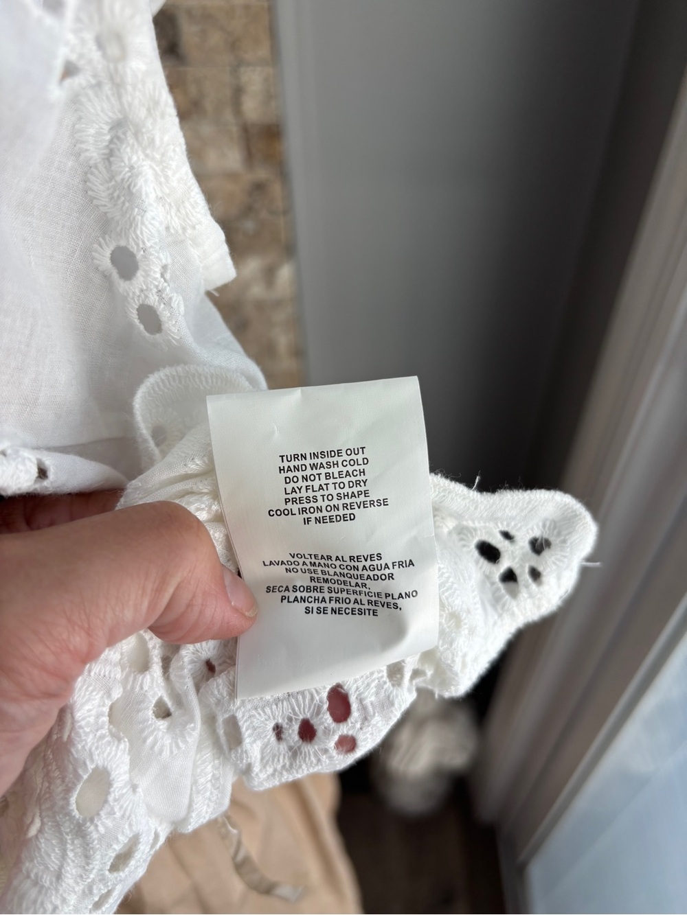 White Eyelet Ruffle Tank Top - Picture 8 of 11